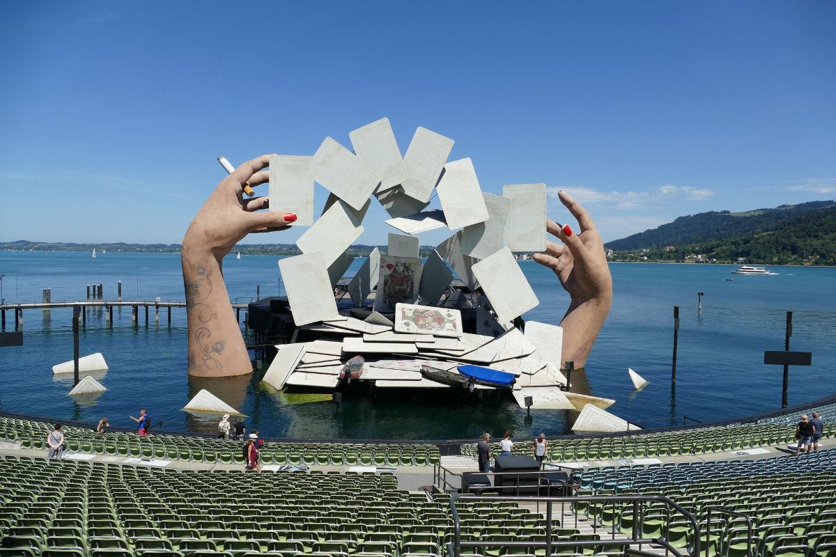 Floating stage of the Bregenz Festival on Lake Constance - Eispavillon am See
